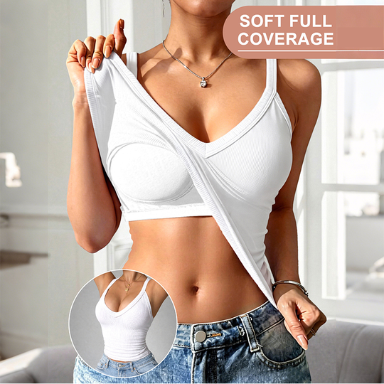 🥳2026 HOT SALE🥳💞20K+ SOLD!🧺Women's Slim-Fit Padded Tank Top