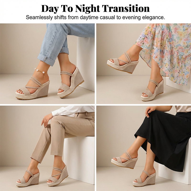 📢📢50% OFF !! ⏰Women’s High Heel Wedge Sandals