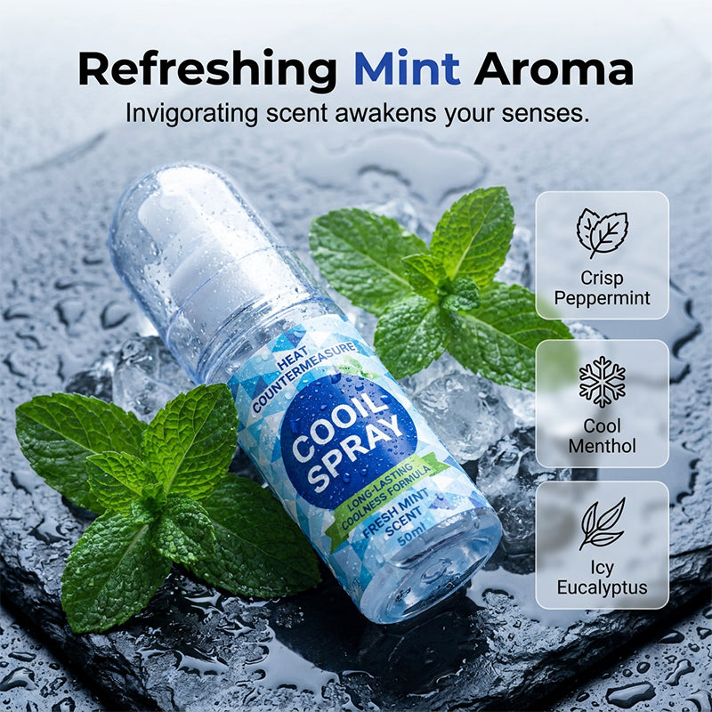 🥳2026 HOT SALE🥳💞50K+ SOLD!❄️💨 50% OFF! Long‑Lasting Cooling Spray – Instant icy blast, minty fresh. Beat the heat in seconds. Perfect for summer days & workouts! 🌞🧊