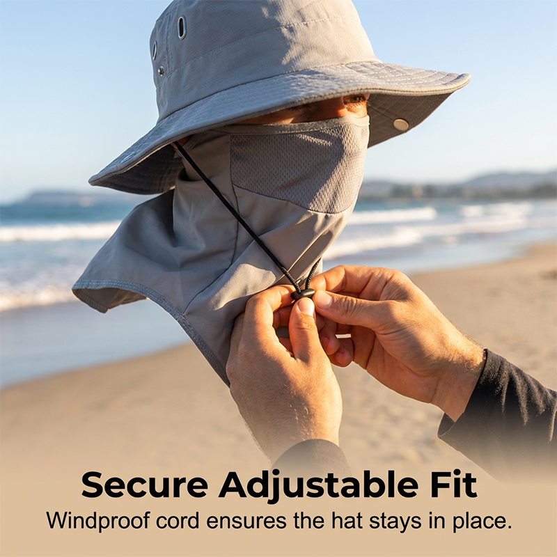 📢📢50% OFF !! ⏰Breathable Fisherman Hat with Detachable Face Mask