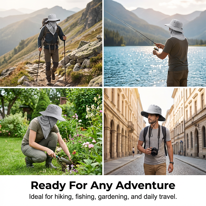 📢📢50% OFF !! ⏰Breathable Fisherman Hat with Detachable Face Mask