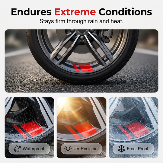 Car Wheel Rim Reflective Stripes Decal