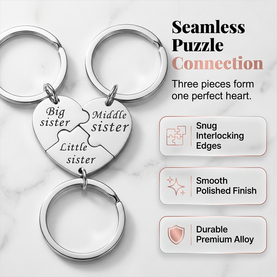 3-Piece Stainless Steel Interlocking Keychain Kit