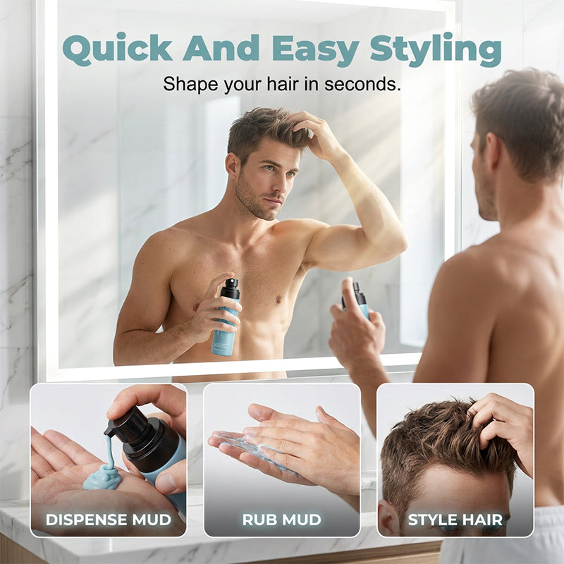 Men's Quick-Dry Matte Styling Mud Spray