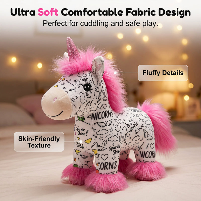 DIY Color-In Unicorn Plush Toy Kit🦄✨️