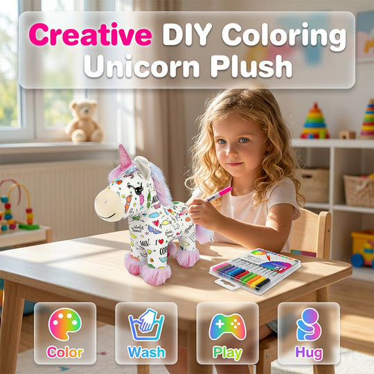 DIY Color-In Unicorn Plush Toy Kit🦄✨️