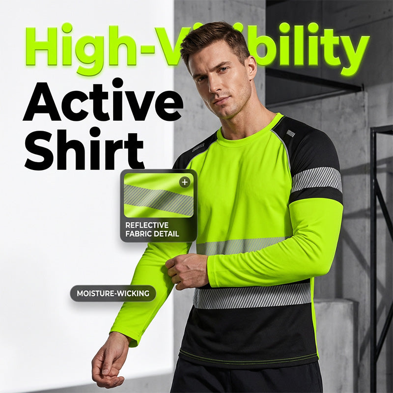 👕 30% OFF! 🏃‍♂️ Sporty men's long-sleeve shirt – moisture-wicking with a subtle print – perfect for active days, jogging, or leisure – breathable and comfortable 🌿