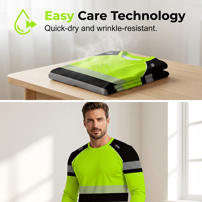 👕 30% OFF! 🏃‍♂️ Sporty men's long-sleeve shirt – moisture-wicking with a subtle print – perfect for active days, jogging, or leisure – breathable and comfortable 🌿