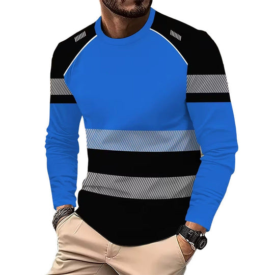 👕 30% OFF! 🏃‍♂️ Sporty men's long-sleeve shirt – moisture-wicking with a subtle print – perfect for active days, jogging, or leisure – breathable and comfortable 🌿
