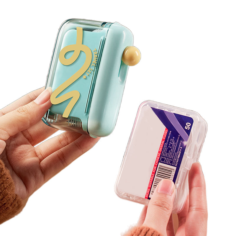 🦷✨Automatic Pop-Up Dental Floss Storage Dispenser，Just Press & Pop, Hygienic Storage. Great Gift For Oral Care Lovers! 💝😁✅
