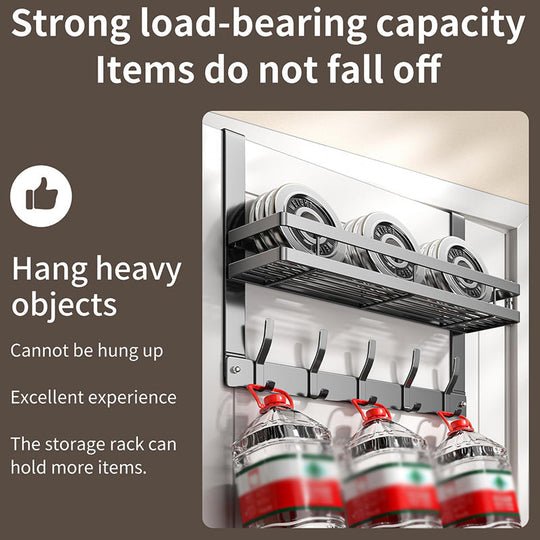 🥳 50% OFF! 🥳 Over The Door Hooks with Storage Basket