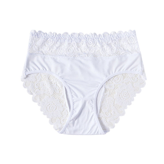 🌸 50% OFF NOW! 🌸Women's Elegant Lace Comfort Briefs | Premium Soft Breathable Knickers with High Elastic Waistband & Non-Irritating Floral Lace