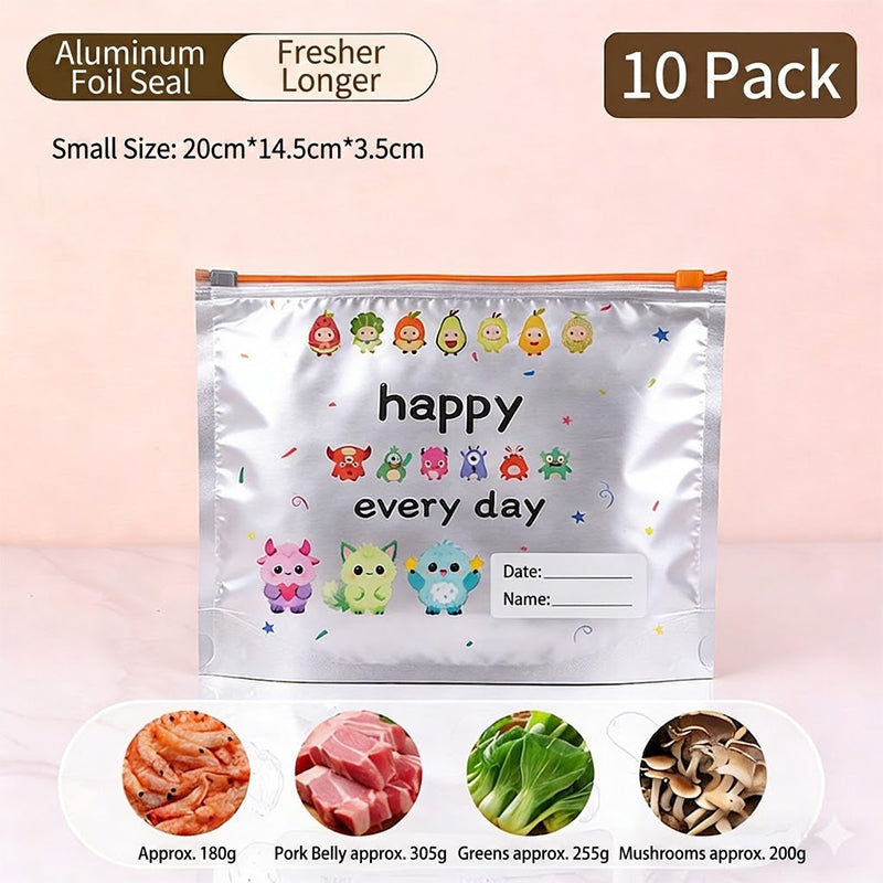 🏆 Last Day Special Price £8.99 ! 🔥Buy more save more🎁Reusable Aluminum Foil Sealable Storage Bags (10-Pieces)