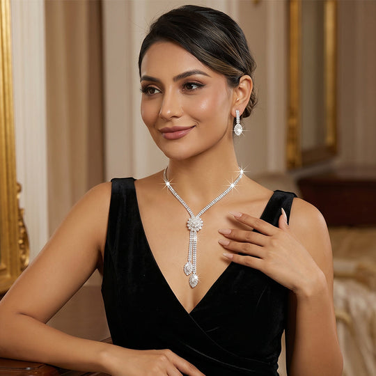 🎁2026 New Arrivals 50% OFF💥Women's Zircon Flower Jewelry Set – Elegant, Sparkling, Ready-to-Gift 💎