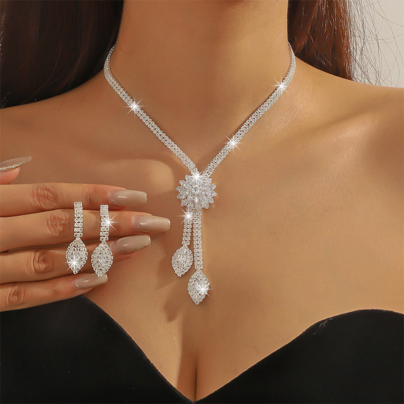 🎁2026 New Arrivals 50% OFF💥Women's Zircon Flower Jewelry Set – Elegant, Sparkling, Ready-to-Gift 💎