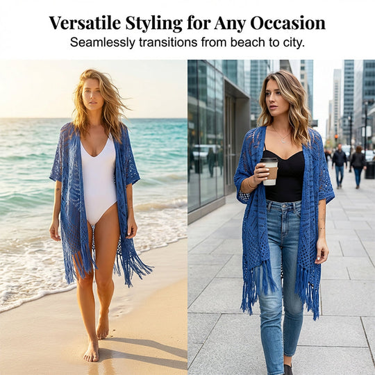 🔥 50% OFF TODAY! 🌴 Women's Open-Front Knit Cover-Up ✨ Lightweight, Breezy & Perfect for Summer