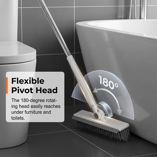 🔥UP TO 50% OFF!!🎁2-in-1 Grout & Corner Scrubber Brush with Squeegee🧹
