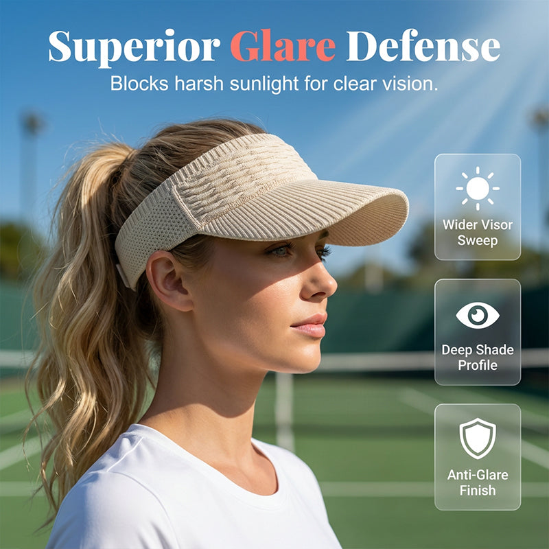 💥50K+ SOLD!🔥SunSafeTok Women’s High Ponytail Visor Hat 🧢 Breathable, Open-Top UV400 Protection ☀️🇬🇧  Perfect for Running, Hiking, Beach Days & Everyday “That Girl” Style 💁‍♀️✨