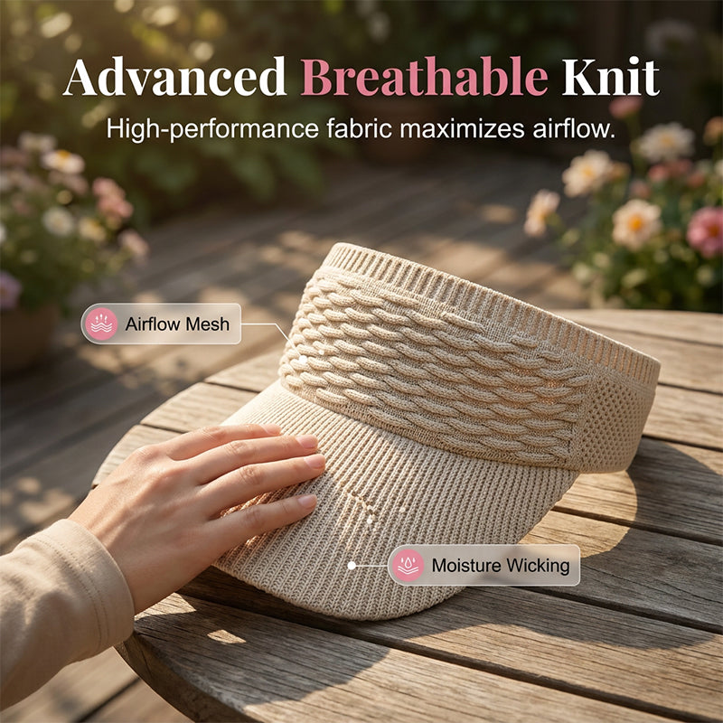 💥50K+ SOLD!🔥SunSafeTok Women’s High Ponytail Visor Hat 🧢 Breathable, Open-Top UV400 Protection ☀️🇬🇧  Perfect for Running, Hiking, Beach Days & Everyday “That Girl” Style 💁‍♀️✨