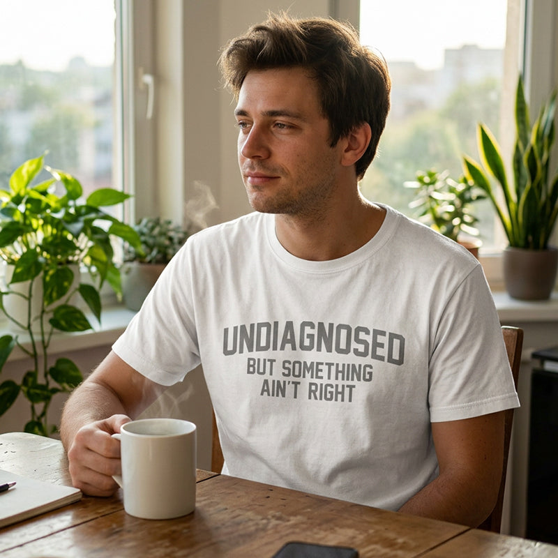 🎁2026 New Arrivals 30% OFF💥Funny "Undiagnosed" Slogan T-Shirt – Witty, Soft, Conversation Starter👕🎤