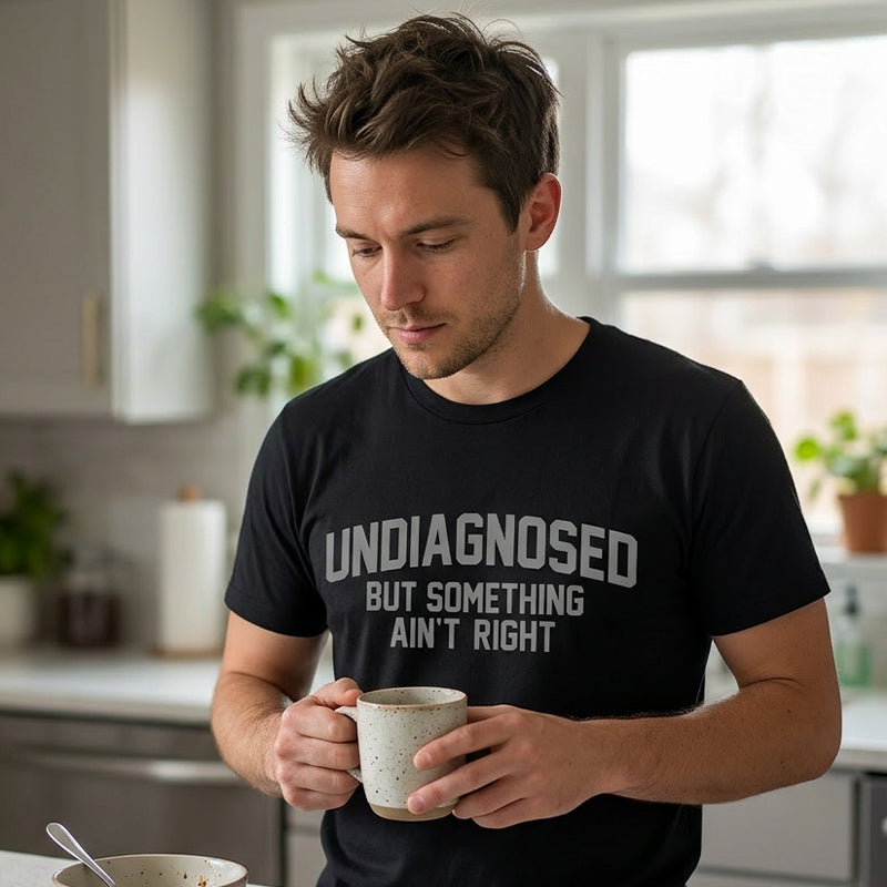 🎁2026 New Arrivals 30% OFF💥Funny "Undiagnosed" Slogan T-Shirt – Witty, Soft, Conversation Starter👕🎤