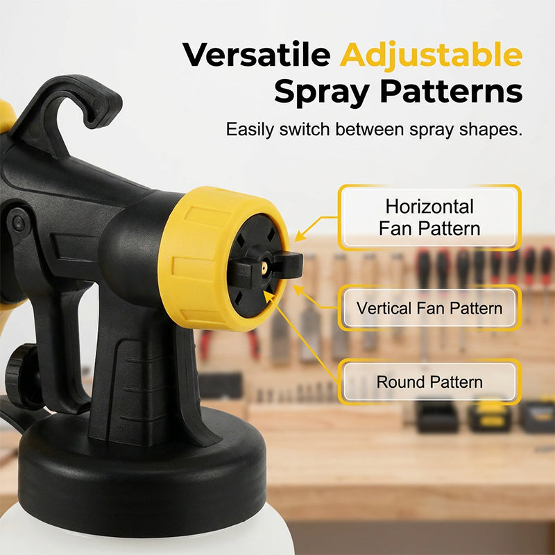 Electric Paint Spray Gun with 900ml Capacity