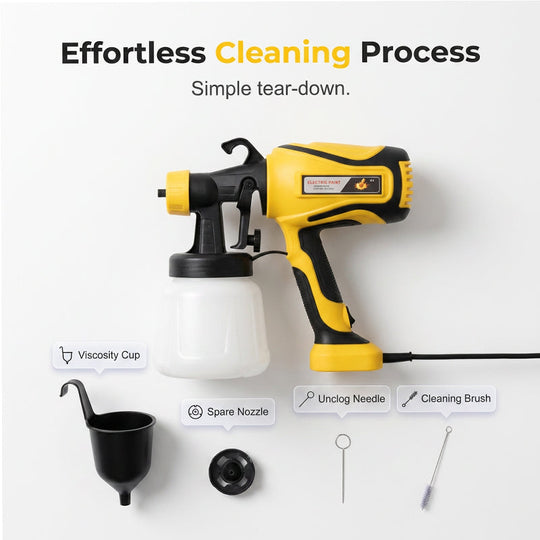 Electric Paint Spray Gun with 900ml Capacity