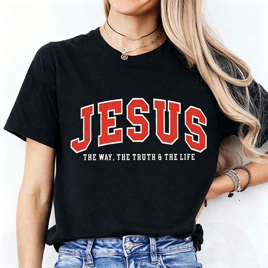 🔥Last Day 50% OFF🔥 Women's Funny Jesus Print T-Shirt