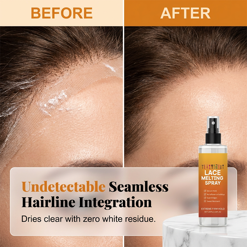 💞50K+ SOLD!🧴🌿 50% OFF!🥳2026 HOT SALE🥳 Lace Wig Melting Spray – Moisturising formula, stops itching. Strong hold, easy wash out. Perfect melt every time! 💇‍♀️✨
