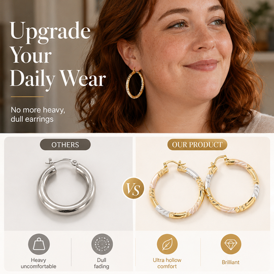 ⏳Time-Limited Special⏰Women's Elegant Twisted Hoop Earrings