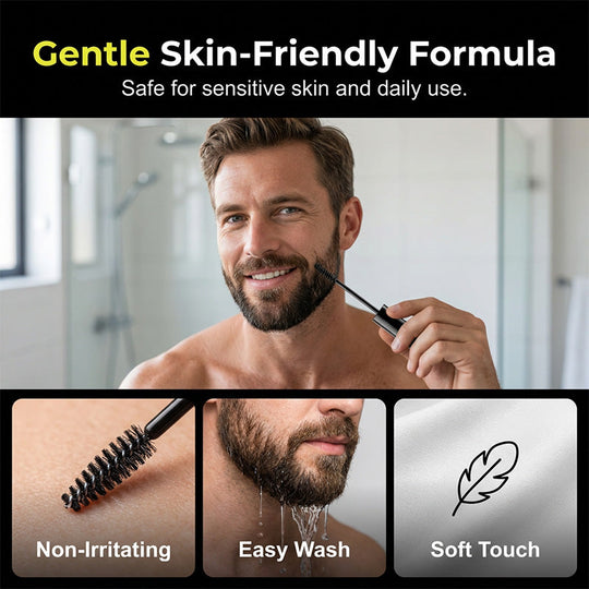📢📢: LAST DAY - BUY 2 GET 1 FREE🖍️Instant Gray Beard Dye – Fuller & Bolder Look, Portable Touch-Up Wand