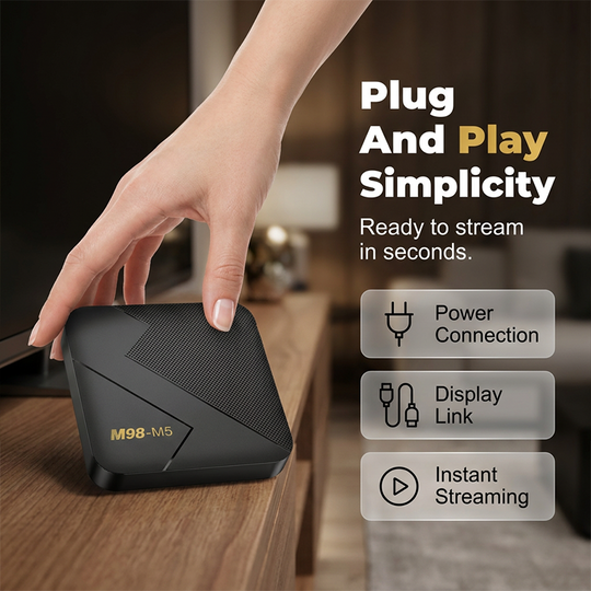 🍿 Smart Android TV Box with Bluetooth — Stream | Prime | BBC iPlayer in 4K