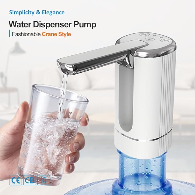 🎁2026 New Arrivals 50% OFF💥Automatic Water Dispenser Pump | Rechargeable USB-C Bottle Pump with Foldable Spout & One-Touch Control | Universal Fit for Home & Office