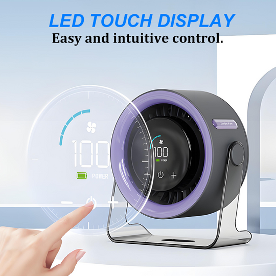 📢📢49% OFF !!🌬️ Mini Desk Fan with 100-Speed Control & Digital Display — Precision Airflow, Long Battery Life & Silent Operation