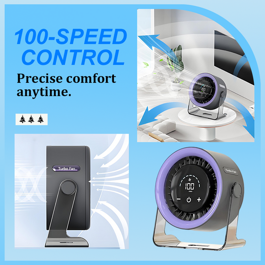 📢📢49% OFF !!🌬️ Mini Desk Fan with 100-Speed Control & Digital Display — Precision Airflow, Long Battery Life & Silent Operation