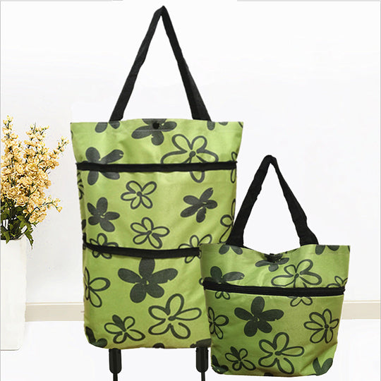 🛒 60% OFF NOW! 🧺 2-in-1 Foldable Shopping Cart – Sturdy frame, compact fold & large capacity – Perfect for grocery runs & weekend markets 📦