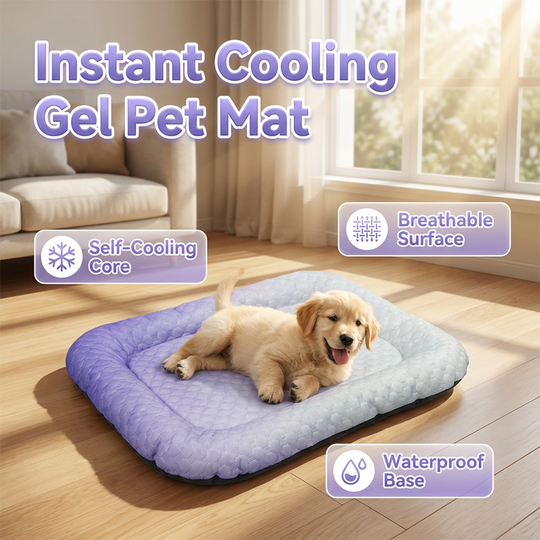 🐶🐱❄️Cooling Gel Mat for Pets Summer Heat Relief Pad Breathable Non-Toxic Cool Sleeping Mat for Dogs Cats