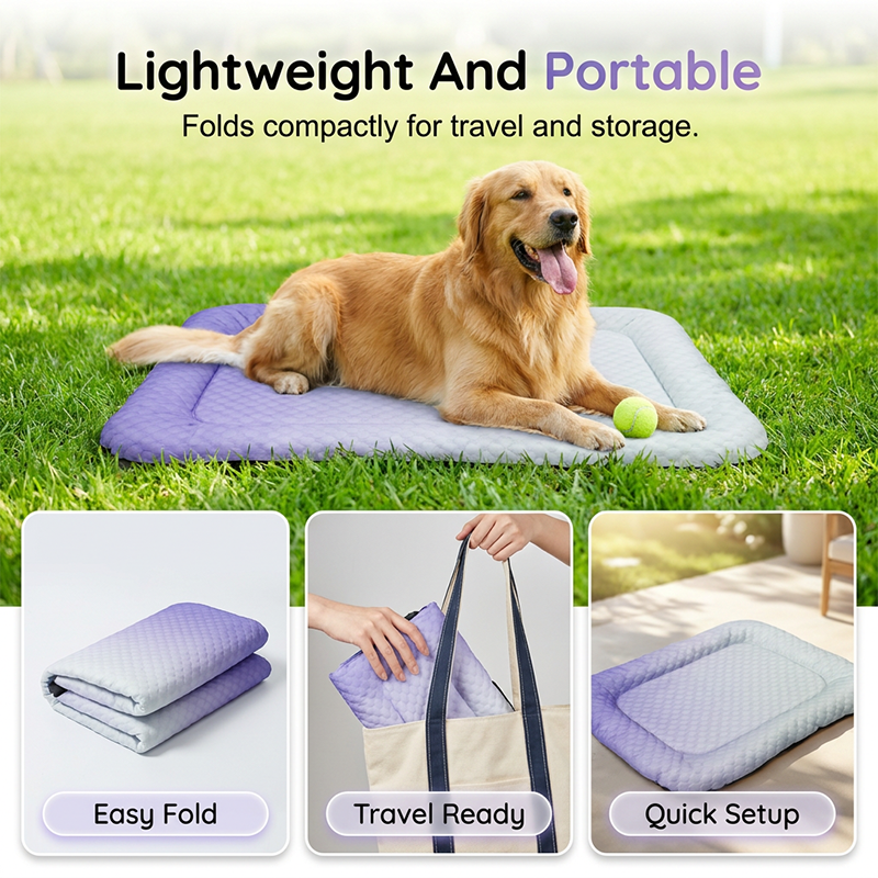 🐶🐱❄️Cooling Gel Mat for Pets Summer Heat Relief Pad Breathable Non-Toxic Cool Sleeping Mat for Dogs Cats