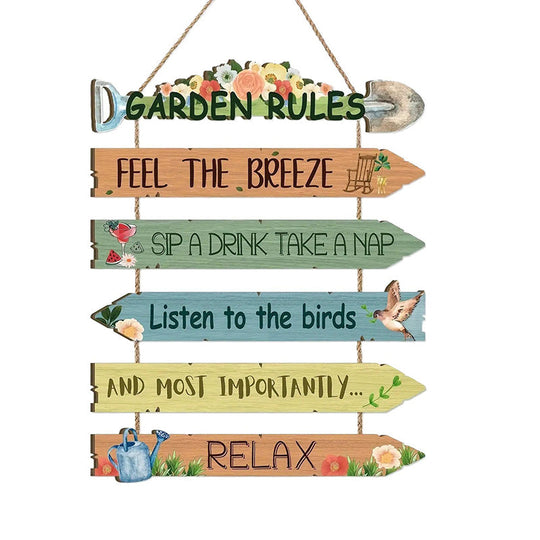 ⏳Limited-time 30% off⏰Rustic Wooden Garden Hanging Sign Wall Decor Plaque🏡🪧2