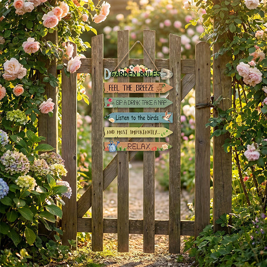 ⏳Limited-time 30% off⏰Rustic Wooden Garden Hanging Sign Wall Decor Plaque🏡🪧2