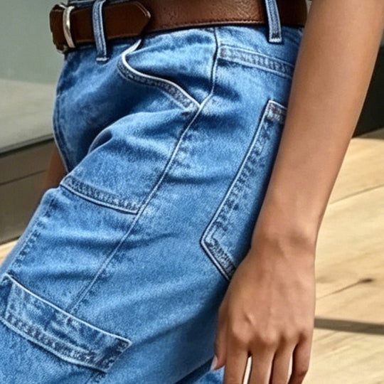 👖 LIMITED-TIME 50% OFF! &FERR SHIPPING✈️✨ Women's Casual Stretchy Cropped Denim Pants – Barrel Fit, Mid-Waist, Multi-Pockets 🌿