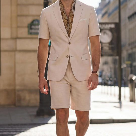 🏆Free Shipping✈️Men's Short Sleeve Suit 2-Piece Set