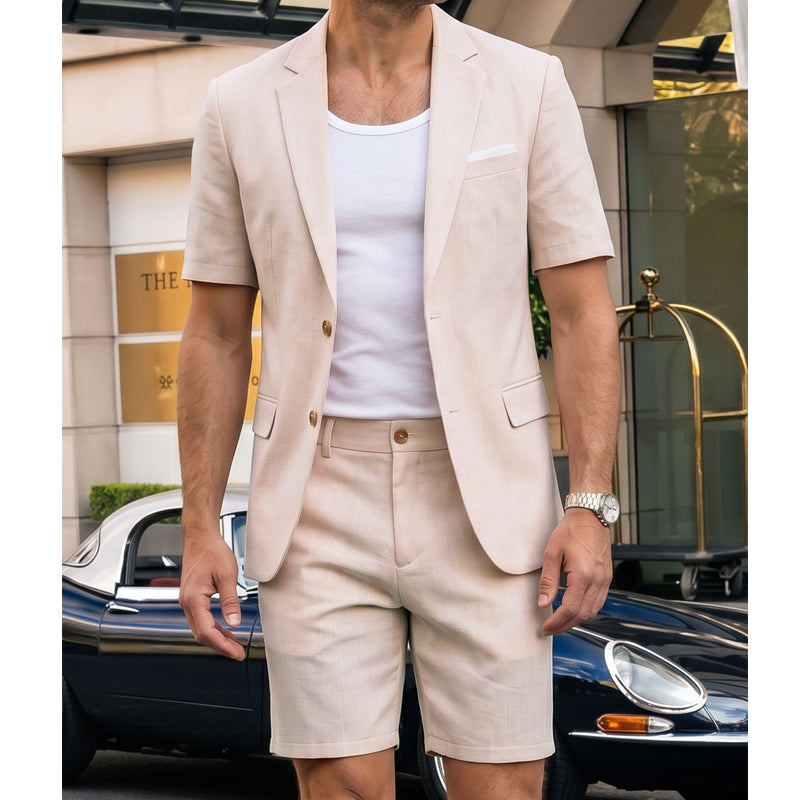 🏆Free Shipping✈️Men's Short Sleeve Suit 2-Piece Set