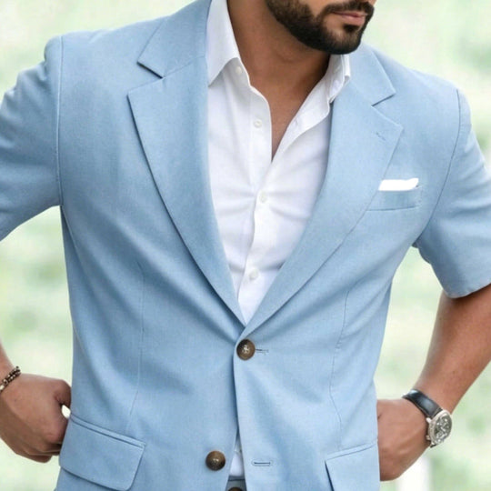 🏆Free Shipping✈️Men's Short Sleeve Suit 2-Piece Set