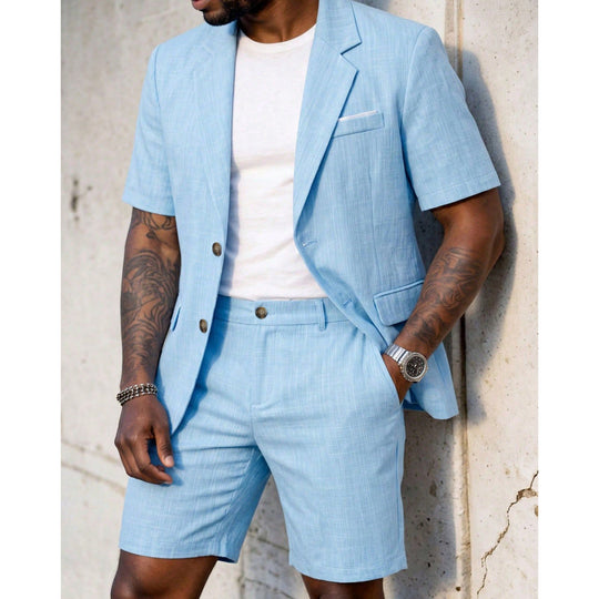 🏆Free Shipping✈️Men's Short Sleeve Suit 2-Piece Set
