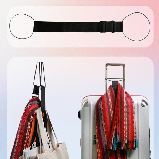 🧳 Buy 1 Get 1 FREE! 🛫Adjustable Hands-Free Luggage Strap, Elastic Secure Travel Bag Holder Belt for Carry-On Suitcases