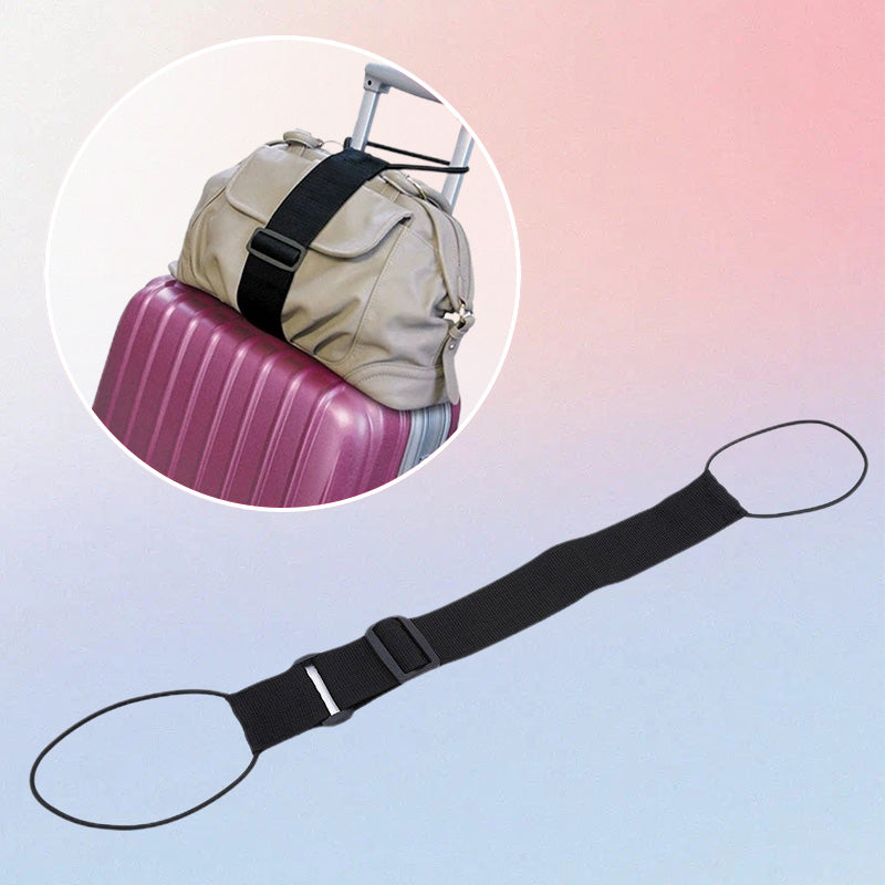 🧳 Buy 1 Get 1 FREE! 🛫Adjustable Hands-Free Luggage Strap, Elastic Secure Travel Bag Holder Belt for Carry-On Suitcases