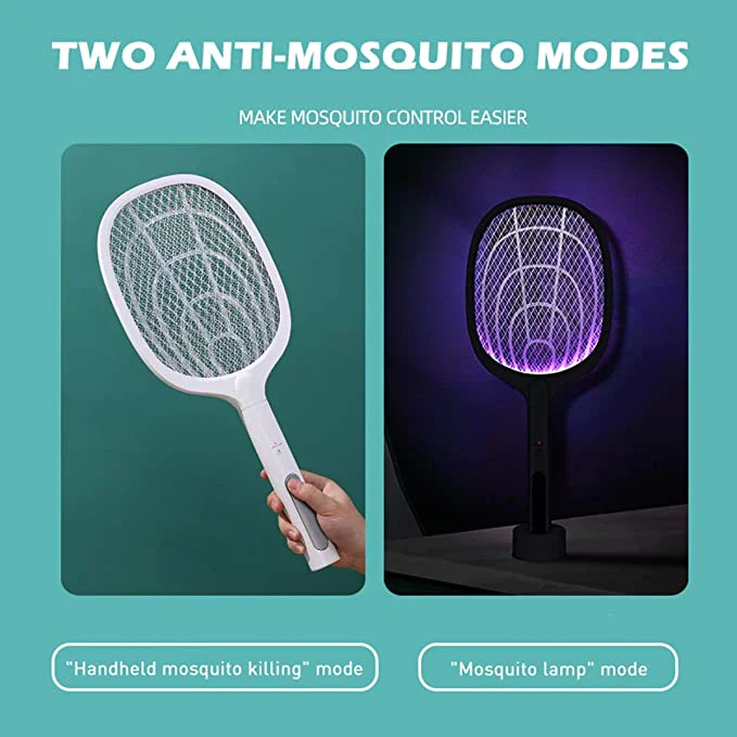 2-in-1 Mosquito Swatter - No chemicals & smart enough to work hands‑free.