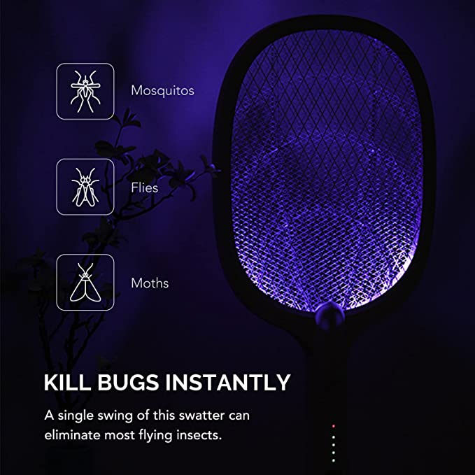 2-in-1 Mosquito Swatter - No chemicals & smart enough to work hands‑free.