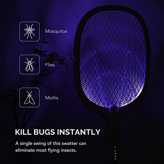 2-in-1 Mosquito Swatter - No chemicals & smart enough to work hands‑free.